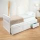 Amani Captain Guest Single Slat Bed with trundle and Storage - 3 Drawers