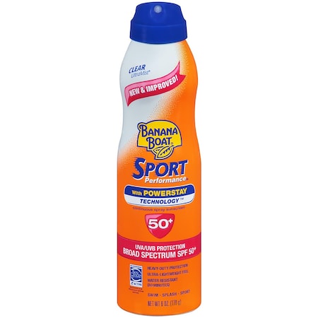 BANANA BOAT 03179 Sport Performance Continuous Spray Sunscreen 6 oz 1 pk