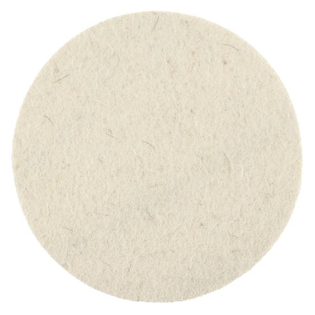 MIRKA MPADFP-5 Felt Polish Pad,5"x0.25" Grip,Wht,PK2