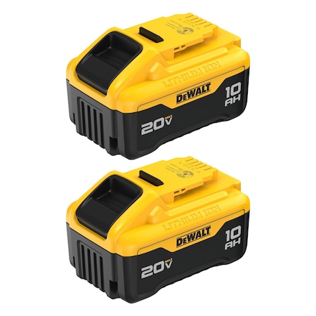 DEWALT DCB210-2 20V MAX* XR(R) 10.0Ah Lithium Ion Battery (2 PK)