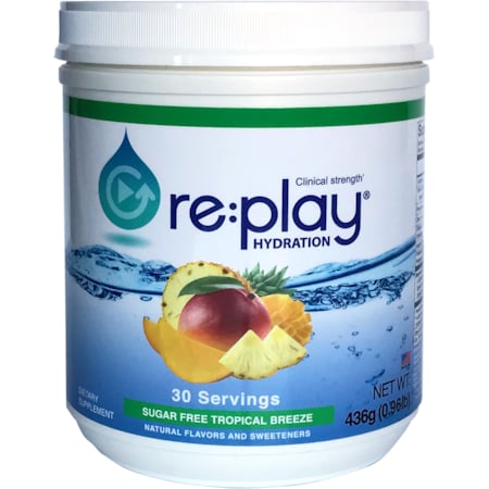 HYDRATION HEALTH PRODUCTS 37303 Re:play Hydration Powder, Tropical Breeze, 30