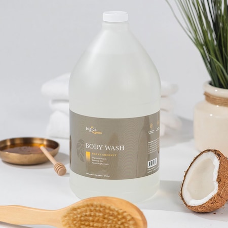 ZOGICS OBWHC128-Single Organics Body Wash, Honey Coconut, 1 gallon