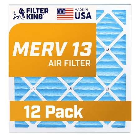 FILTER KING FK30X30X1-M13-12 30x30x1 Air Filter, MERV 13, Standard Capacity,