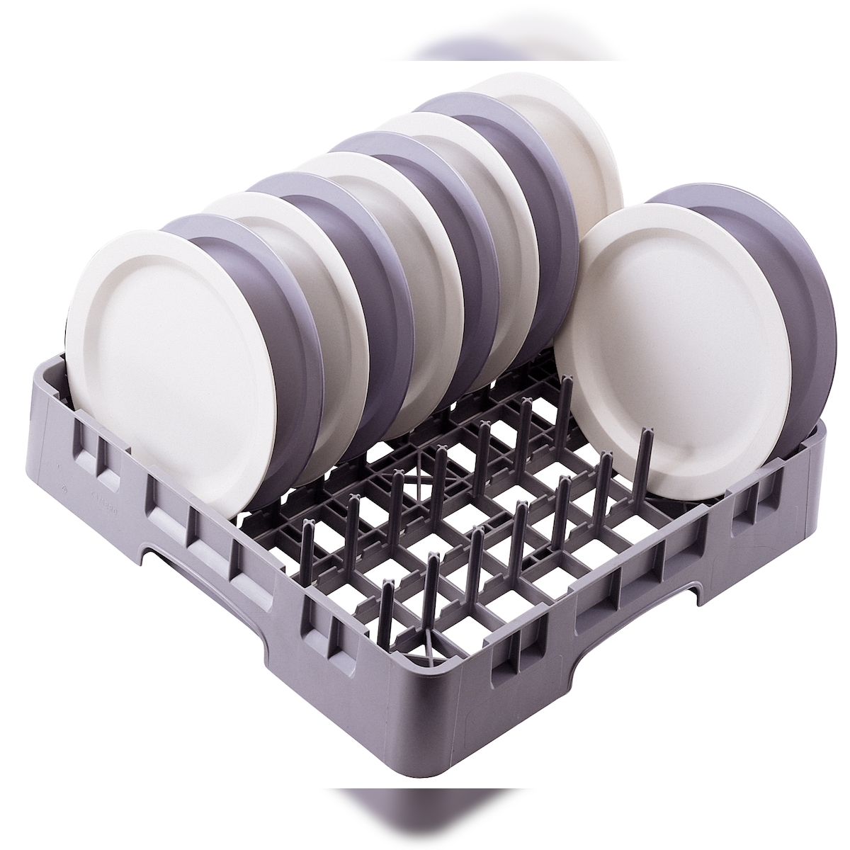 CAMBRO PR59314-151 - Wäschekorb in voller Größe mit Stacheln - 50 x 50 x 10,1 cm - Hellgrau Image