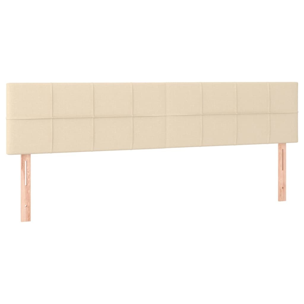 vidaXL Kopfteile 2 Stk. Creme 80x5x78/88 cm Stoff Image
