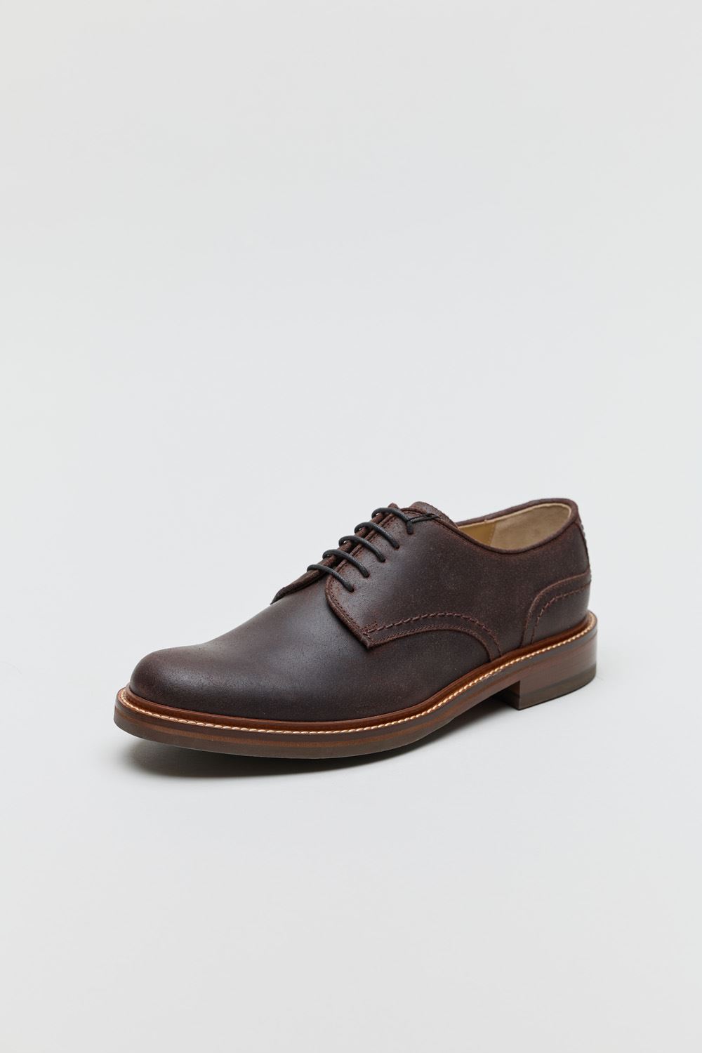 Chapman & Moore Klassische Derby-Landleder-Herrenschuhe Choco