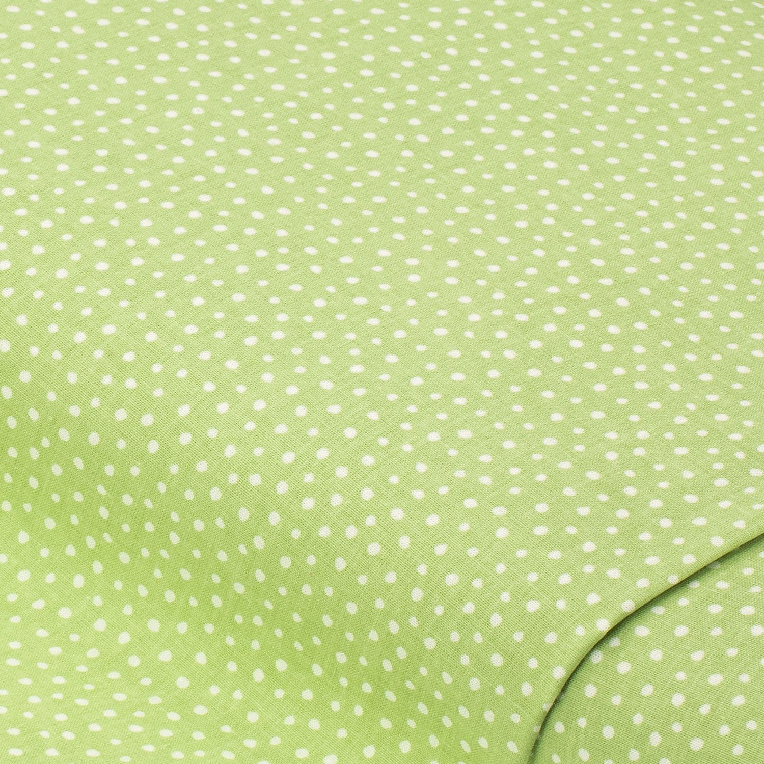 Baumwollstoff Pünktchen Mona, grün/weiß Image