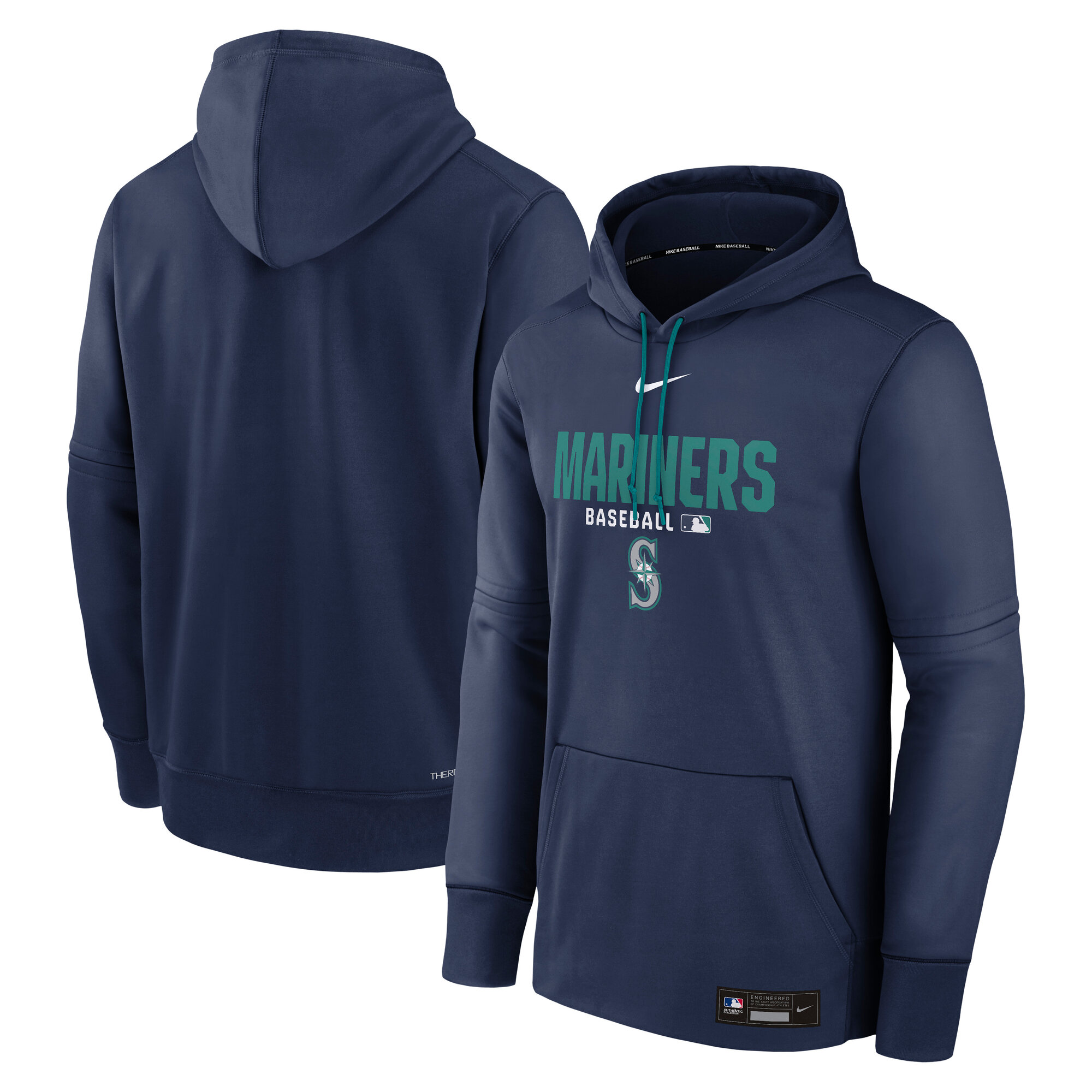 Seattle Mariners Nike Authentic Therma Fleece Pullover Hoodie – Herren Image