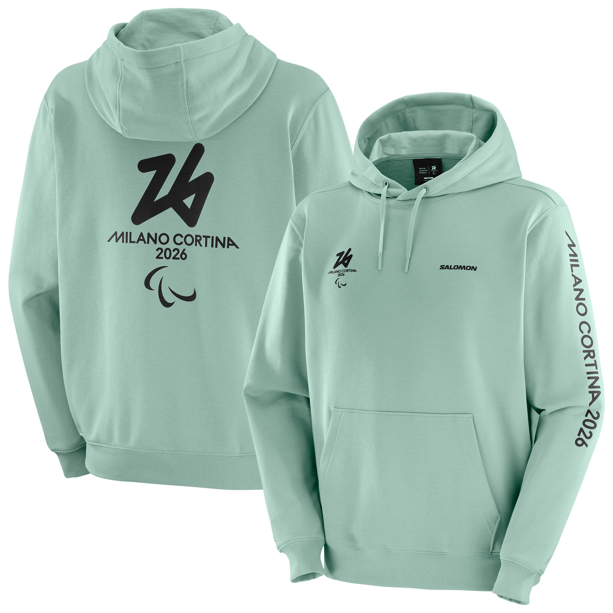 Paralympische Spiele 2026 Milano Cortina Salomon Logo Hoodie – Grün – Unisex Image