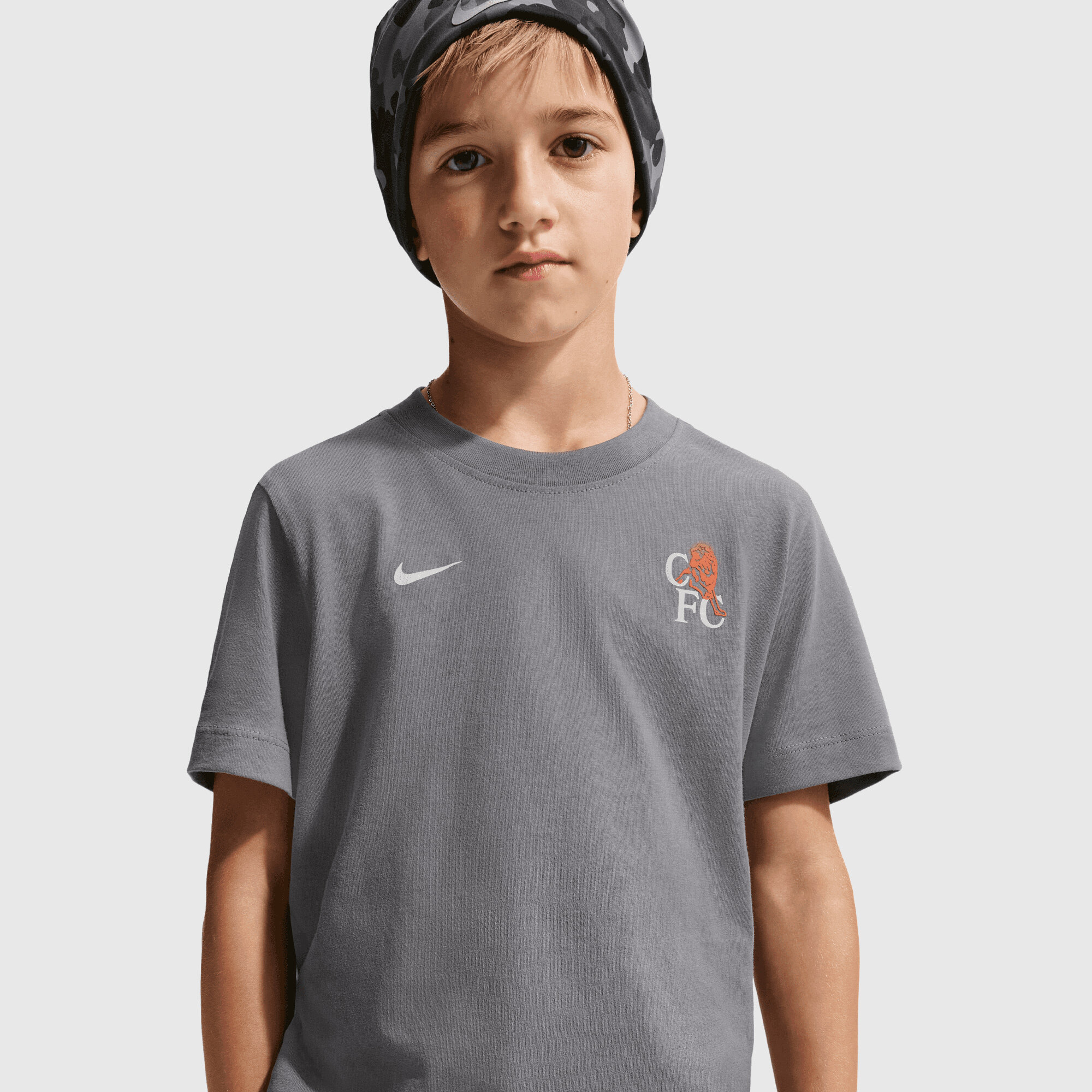 Chelsea Nike Peak T-Shirt – Cool Grey – Kinder Image
