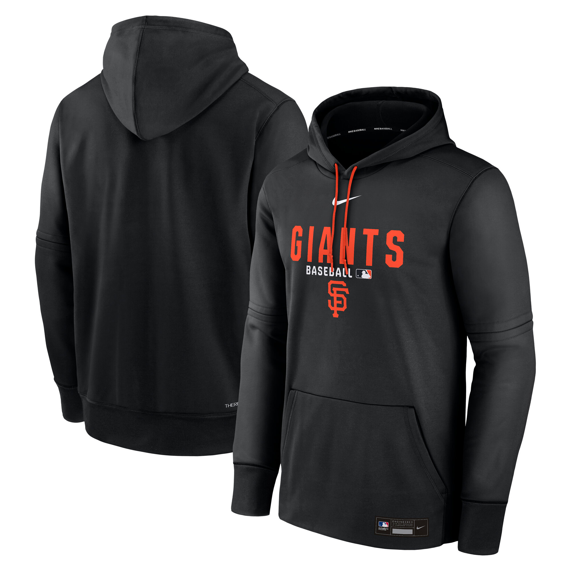 San Francisco Giants Nike Authentic Therma Fleece Pullover Hoodie – Herren Image