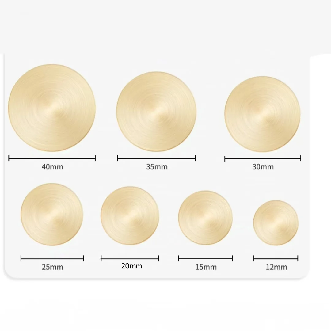 Blanko runder Wachsversiegelungsstempelkopf DIY Scrapbooking Metallstempel Zubehör 12mm 15mm 18mm 20mm 25mm 30mm 35mm 38mm 40mm 42mm 45mm Image