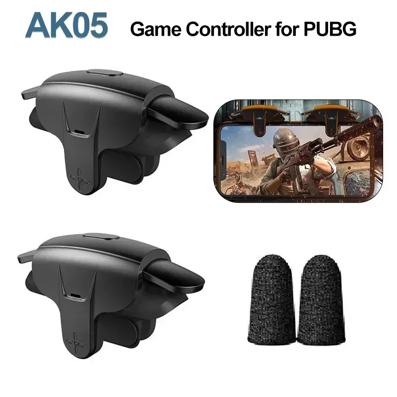 MEMO AK05 Handy Spiel Trigger L1 R1 Ziel Schießen Legierung Schlüssel Tasten Gamepad Joystick für IOS Android PUBG Gaming Controller Image