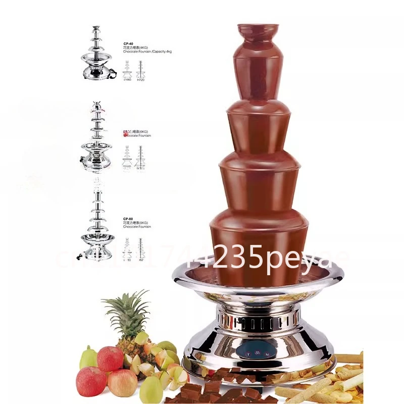 Schokoladenbrunnen-Buffet, Hotel, spezielles Vier- oder Fünf-Lagen-Buffet, Schokoladenbrunnen Image