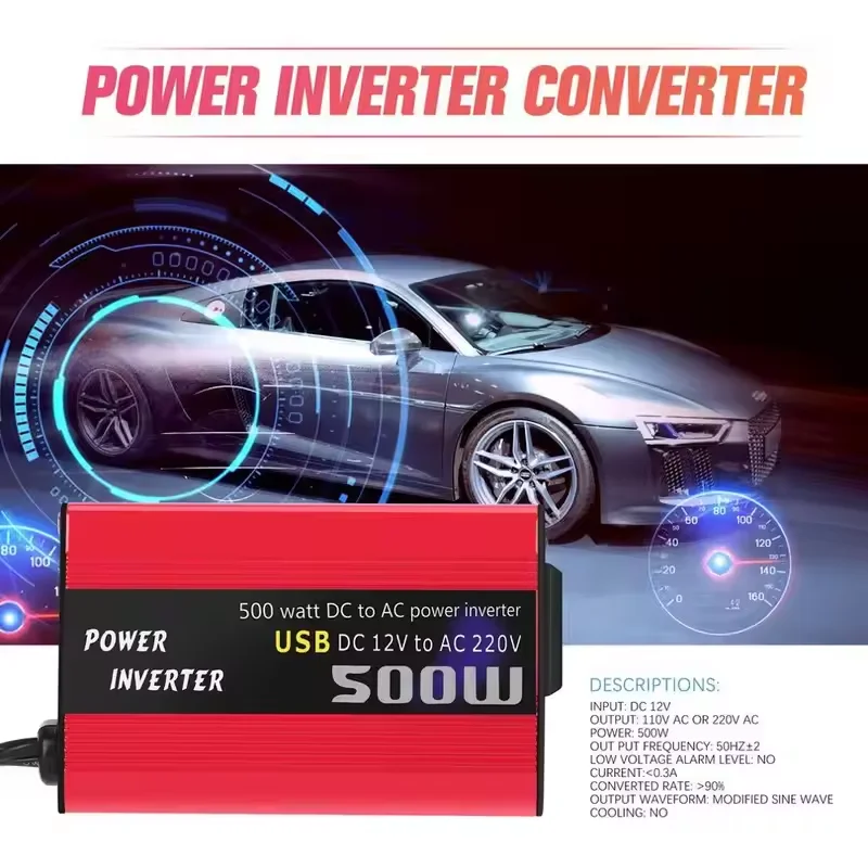 500 W DC zu AC Power Converter DC 12 V zu 220 V 110 V AC Auto Inverter Automatische Transformator Marke mit Dual USB Auto Ladegerät Adapter Image