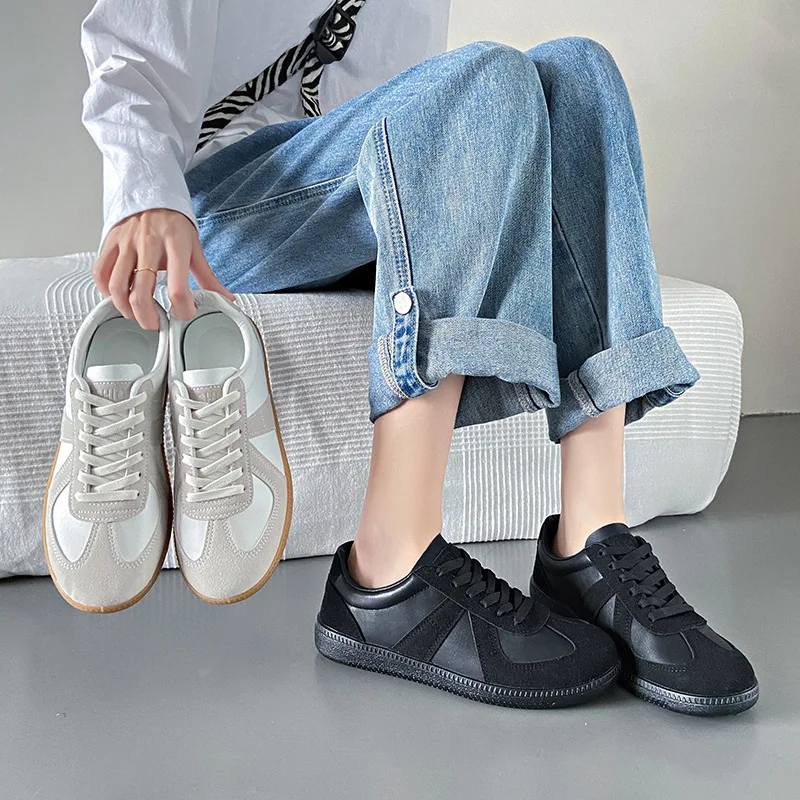 Größe 36-45 Deutscher Trainer Trendy Casual Männer Frauen Schuhe Turnschuhe Vielseitige Trainer Weichen sohlen Anti-slip Lasure Streetwear F8815
