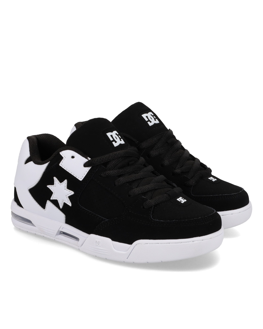 Sneaker DC SHOES "Command", Damen, Gr. 7(38), schwarz, weiß, Obermaterial:52.53% Leder + 47.47% Synthetic;, Schuhe Sneaker