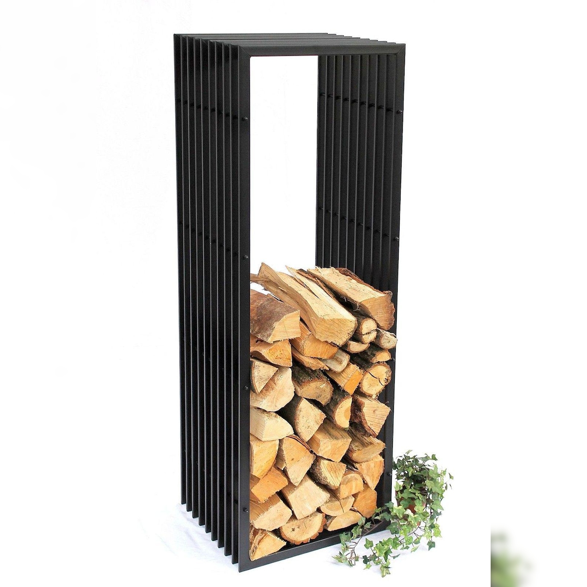 DanDiBo Kaminholzregal D-Stil 150 cm Kaminholzständer Holzkorb Kaminholzhalter Holzregal Image