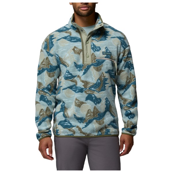 Columbia - Helvetia II Printed Half Snap Fleece - Fleecepullover Gr M grau