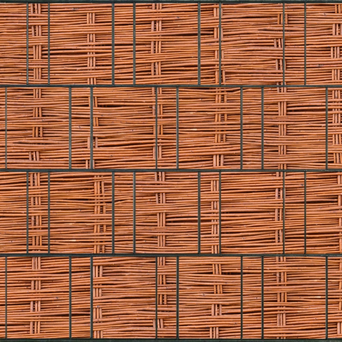 zaun|zu® Sichtschutz Weidengeflecht bedruckter Sichtschutz 2,5m x 2,0m Image