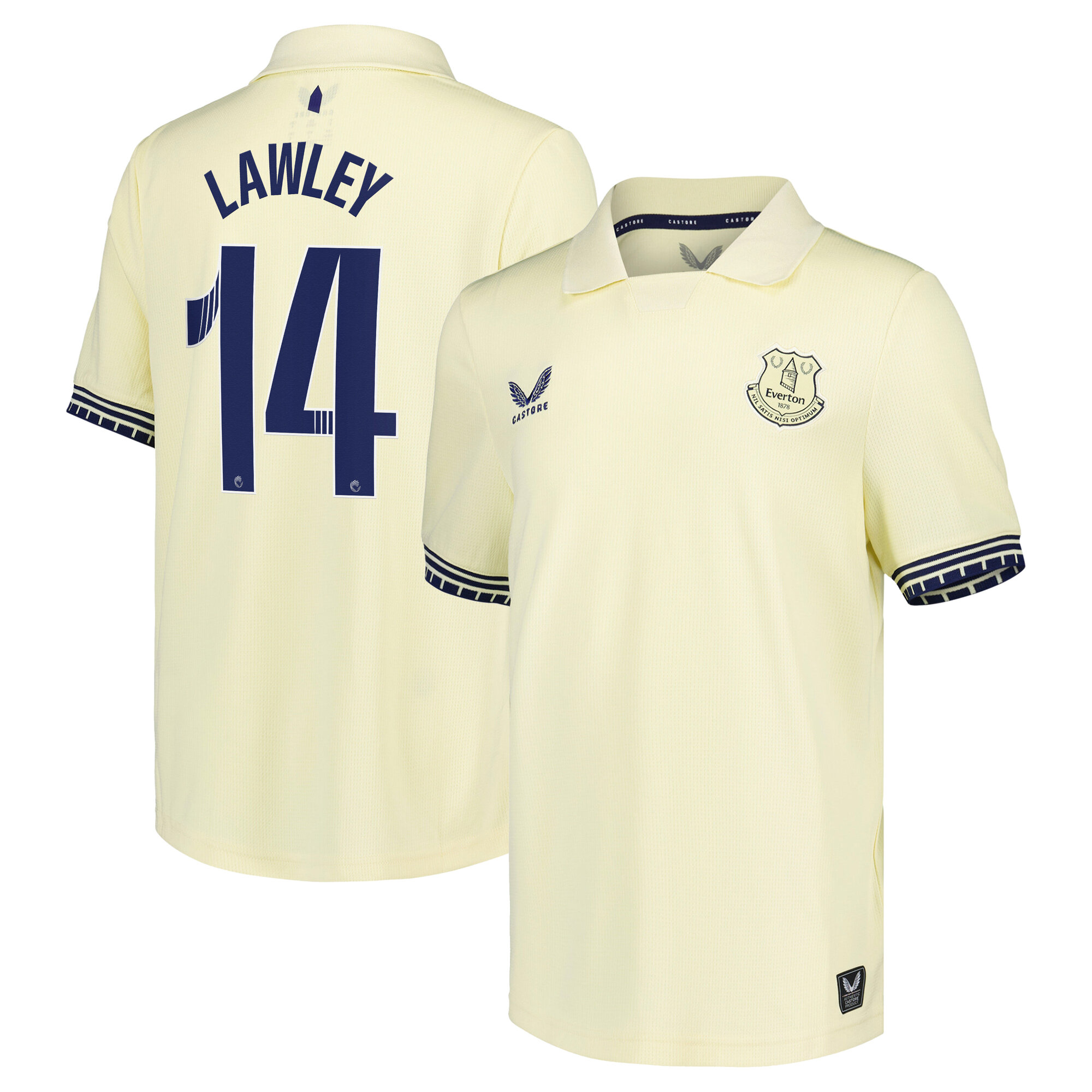 Everton Castore WSL Auswärtstrikot 2025-26 – Kinder mit Aufdruck Lawley 14 Image