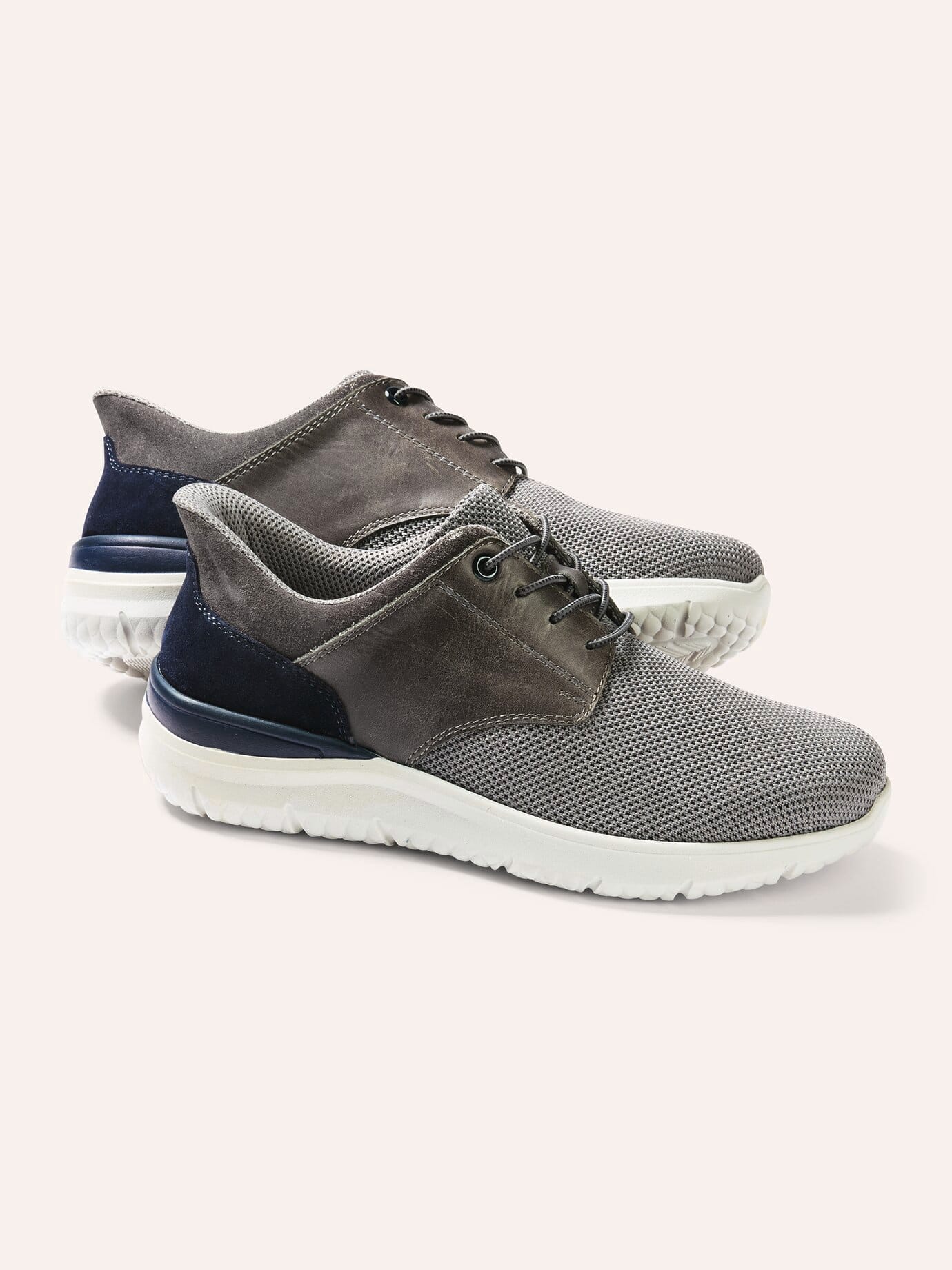 Walbusch Herren Ultraleicht Derby Schuh Mühelos Grau noch offen: Muster