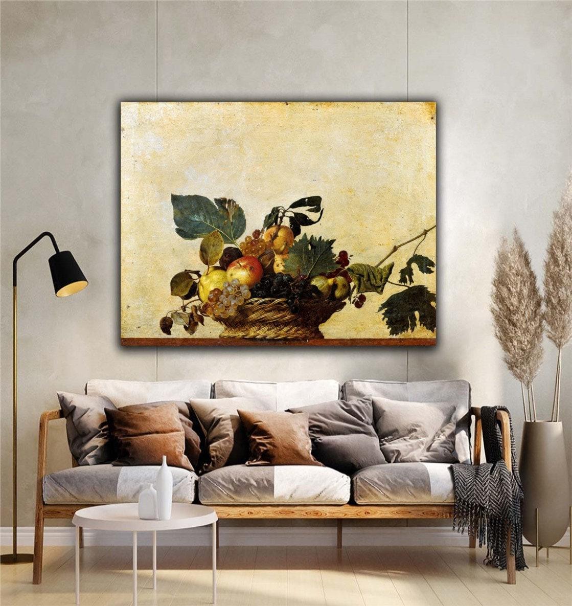 Canestra di frutta di Caravaggio 1599 Stampa su tela Arte murale, Poster di Caravaggio, Dipinto di Caravaggio, Arte su tela di Caravaggio, Giclée d'ar