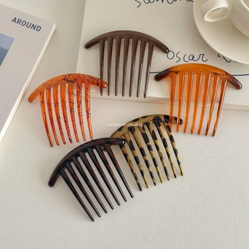 Schwarze 7-Zähne-Haarkämme, Schmuck, DIY-Charme, Damen, einfache Haarnadel, Haarspangen, Haarspangen, Retro-Haar, modisch, кракк Jepnosti Image