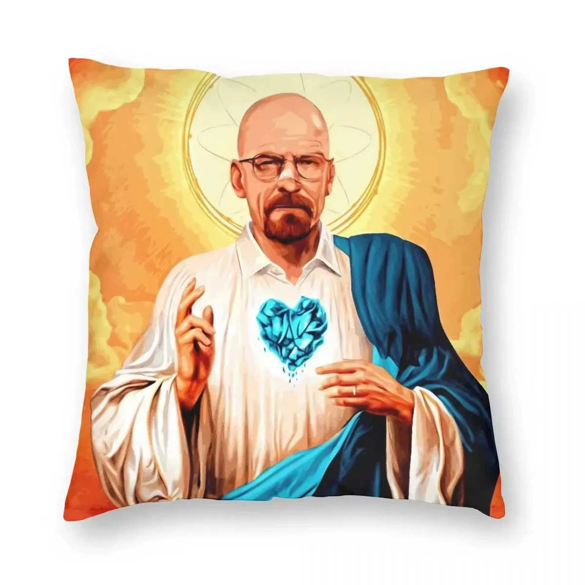 Walter White Breaking Bad Print Polyester-Kissenbezug, Kissenbezug, Heimdekoration, Sofa, Bett, Büro, Dekoration Image