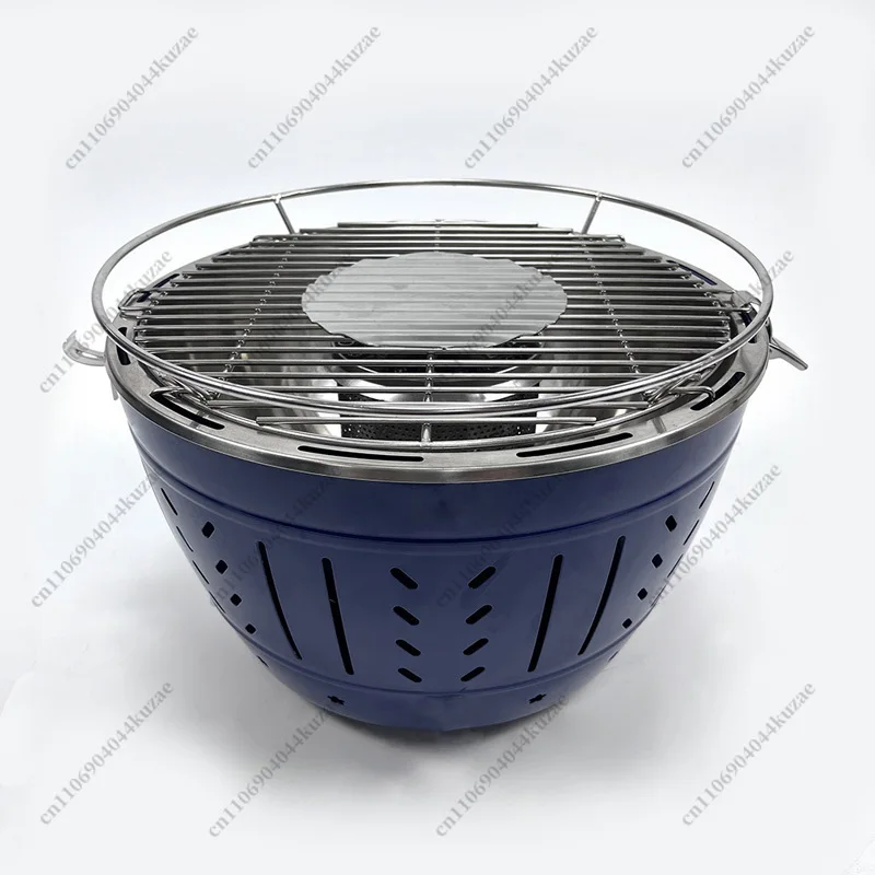 Tragbarer Grill aus Holzkohle, Lotusgrill für den Haushalt, mit internem Ventilator, rauchfreier und verbrühungshemmender Grill Image