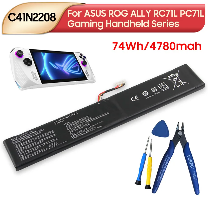 74Wh/4780mah NEUE Ersatz Batterie C41N2208 Für ASUS ROG ALLY RC71L/PC71L Gaming Handheld Serie mit Werkzeuge Image