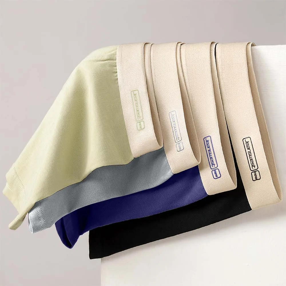 2/3/4 Stück Herrenunterwäsche mit Schriftzug am Bund, atmungsaktive Mesh-Herrenunterhosen, 3D-Schnitt, U-Pouch-Design, Boxershorts für Männer Image