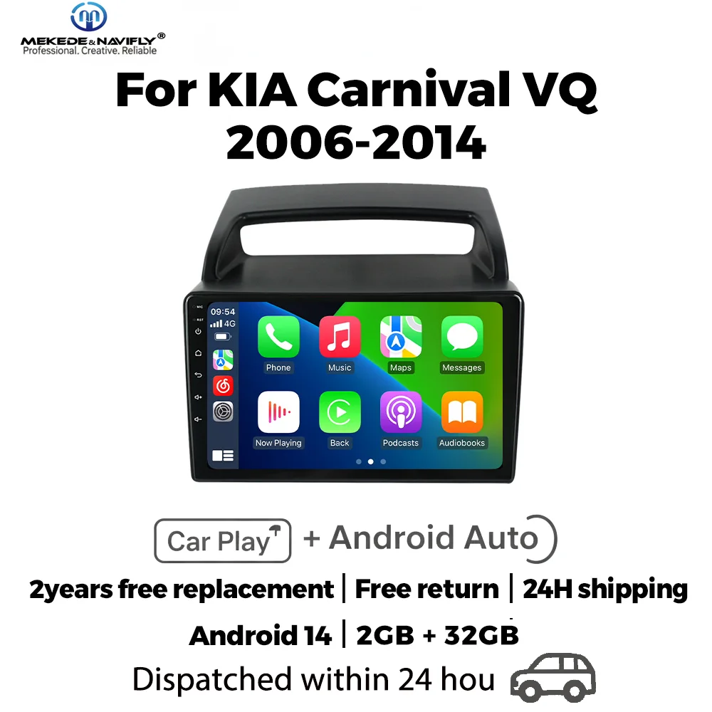 MEKEDE Für KIA Carnival VQ 2006-2014 android 14, Drahtlose Carplay Android Auto Auto Radio GPS Navigation Stereo multimedia Player Image