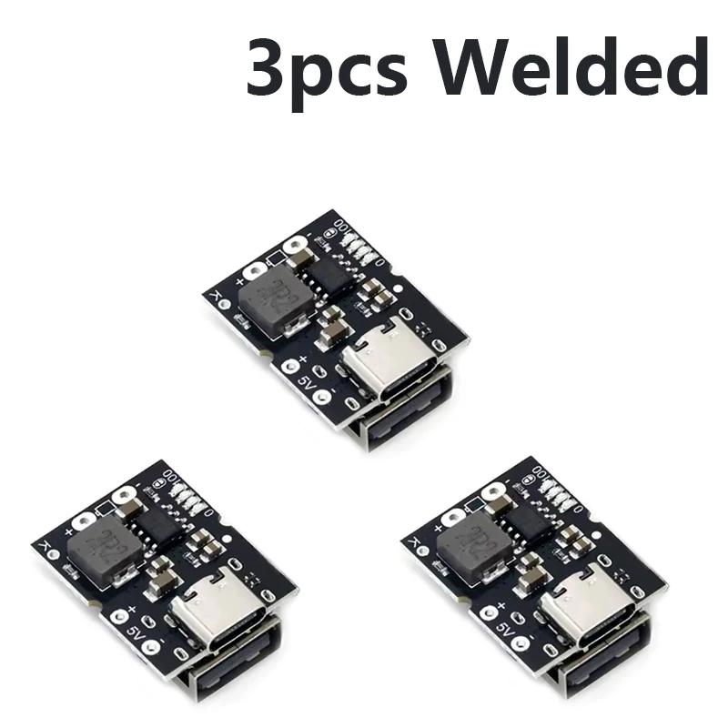 5V 2A Typ-C USB-Boost-Konvertermodul mit LED-Anzeige und Ladeschutzplatine für 3,7V/4,2V Li-Ionen-Akku DIY Powerbank Image