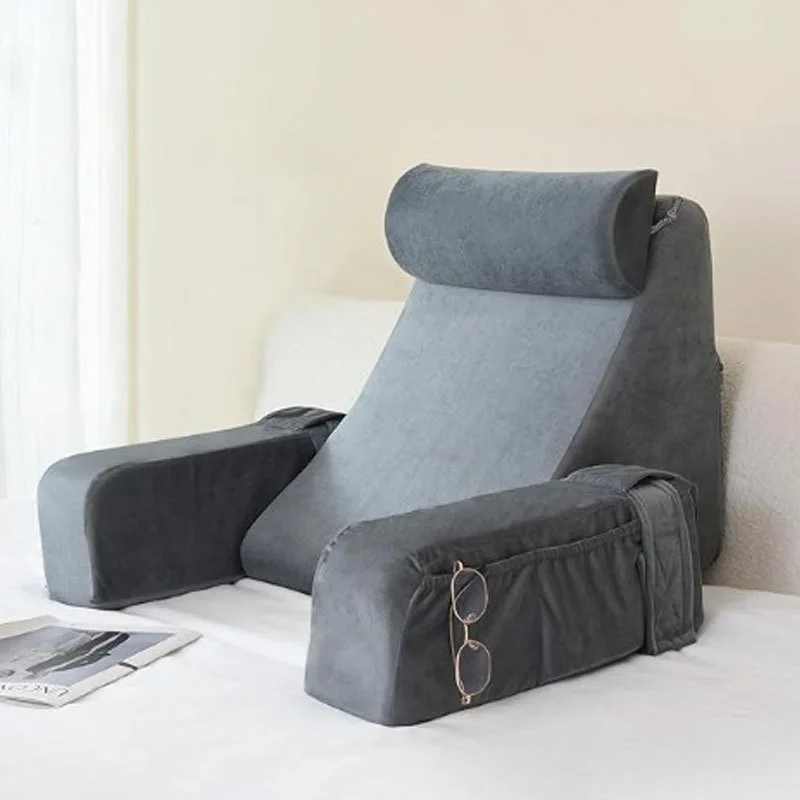 Lesekissen, Keilform, Rückenstütze, verstellbares Bettstützkissen zum Sitzen, Liegen der Lendenwirbelsäule, NM120