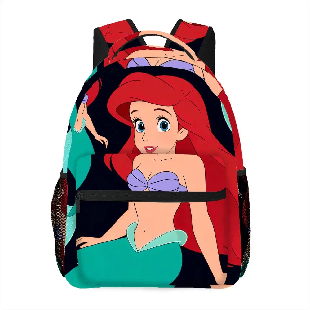 1 Stück Disney's Little Mermaid Ariel Theme Bedruckter Rucksack Verstellbare Träger Reißverschluss Mode Streetwear Fotografie