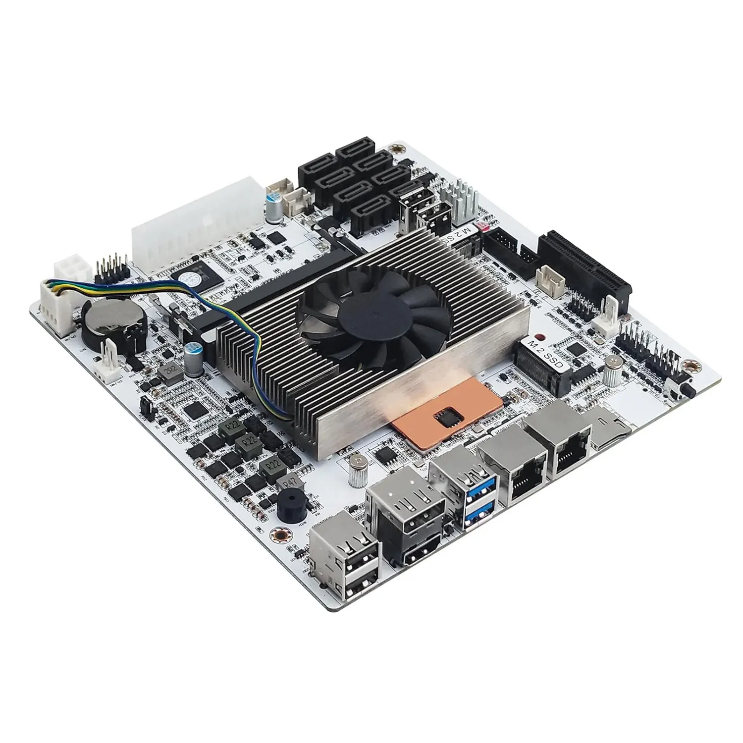 Nas Motherboard 8 Bay Core I5 8265u 4c/8t, Mini ITX PC Mainboard Weiß M11, 2 X NVMe PCIe3.0, Dual 2.5GbE I226v LAN