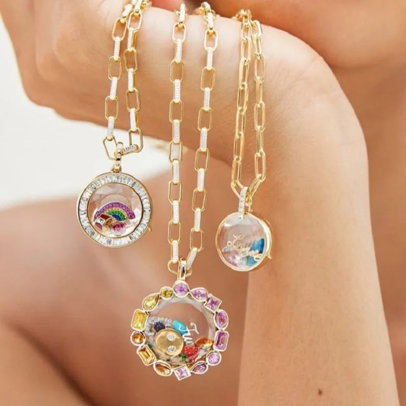 2026 Neue Trendige Offene Anhänger-Halskette für Frauen und Mädchen, Einfaches Modisches DIY-Accessoire, Niedliche Ketten-Halskette, Schmuck-Geschenke Image