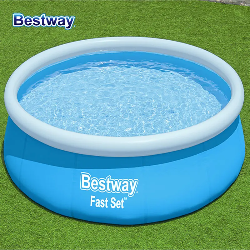 Bestway 57274 Fast Set 12' x 30" / 3,66 m x 76 cm Trapez-Pool-Kit + 58381GS(H1) Filterpumpe nach deutschem Standard Image