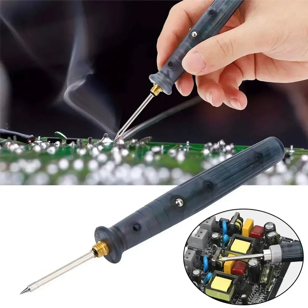 STONEGO Mini-USB-Lötkolben, 5 V, 8 W, schnelles Aufheizen, präzise Spitze für Hobbyisten, SMD-Löten Image