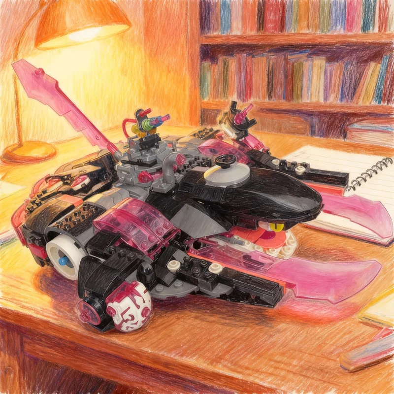 1021 Teile MOC Albtraum-Orca Falke-Hai U-Boot Dreamzzz Modellbausatz Konstruktionsspielzeug Idee Weihnachtsgeschenk Kreativ Image