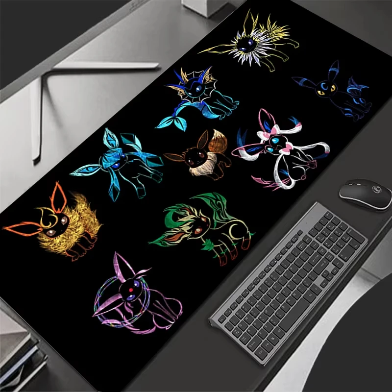 Computer Varmilo Tastatur-Mauspad Anime Gaming-Zubehör Tisch XXL Gamer-Teppich Schreibtischunterlage P-Pokemon P-Pikachu Matte Mousepad