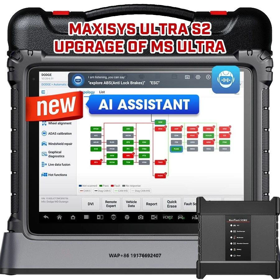 Autel Ultra S2 Wireless Connection Kostenloses Upgrade, kompatibel mit den neuesten Modellen, Echtzeit-Datenstraumanalyse, Autodiagnose Image