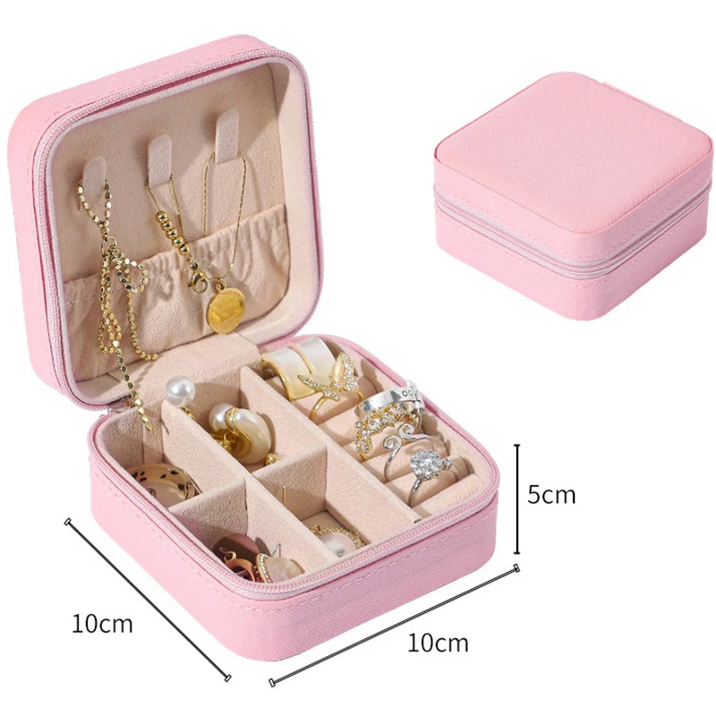 Mini-Schmuck-Aufbewahrungsbox, Ohrringe, Schmuck-Ringbox, tragbares Reisearmband, Schmuck-Geschenkverpackung, Schmuckschatulle Image
