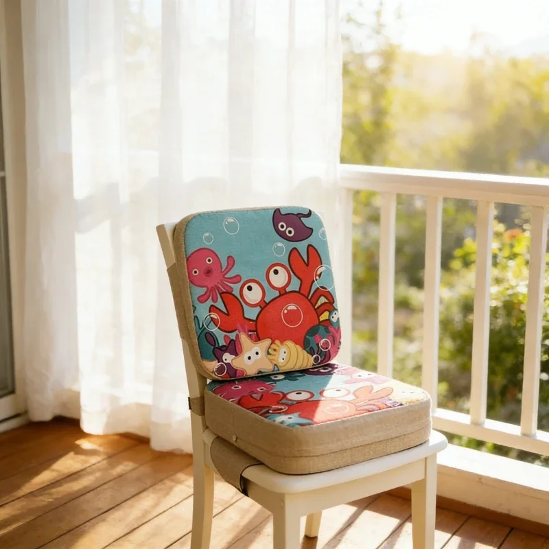 Verstellbares Abnehmbares Kinder-Sitzerhöhungskissen Baby-Essstuhl Sicherheitspolster Haushaltskomfort-Artikel Image