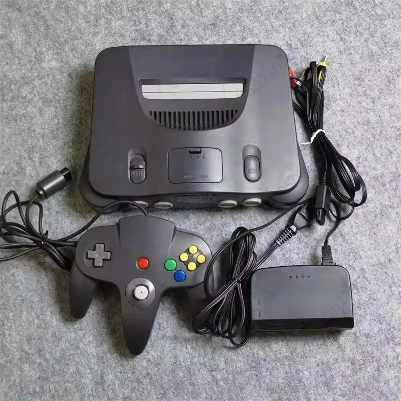 Originale Spielekonsole N64 Host-Gehäuse, blau transparent, schwarz Image