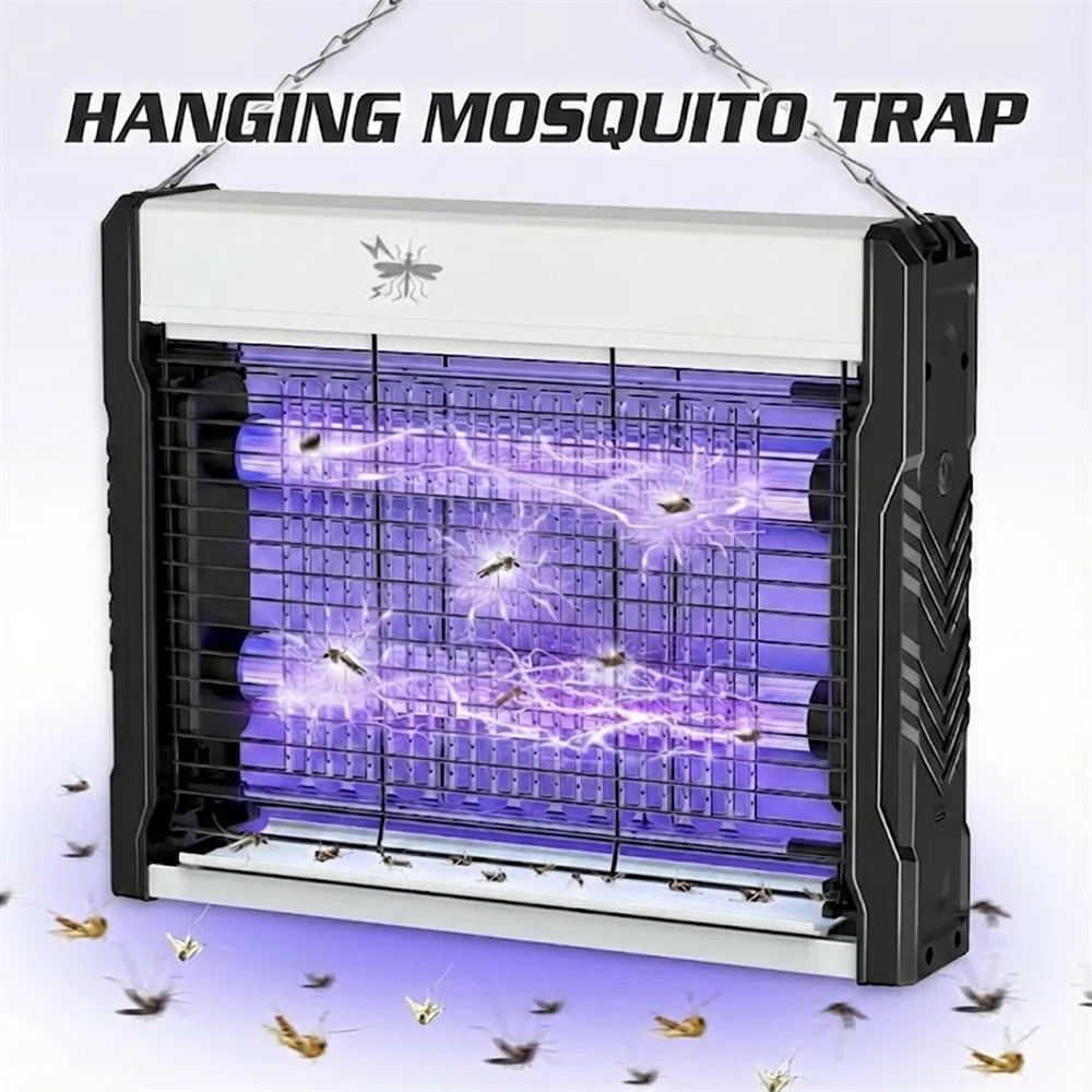 Elektrischer Insektenvernichter USB-Aufladbar, 4000V Mückenfalle, mit Aufhängefunktion und Herausnehmbarem Behälter, für Schlafzimmer Küche Garten Image
