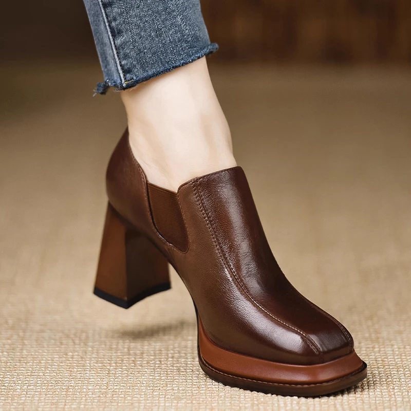 High Heels frauen Schuhe Chunky Mode Kleid Pumpen 2025, Herbst Luxus Designer Schuhe Neue Trend Elegante Sexy Zapatos De Mujer