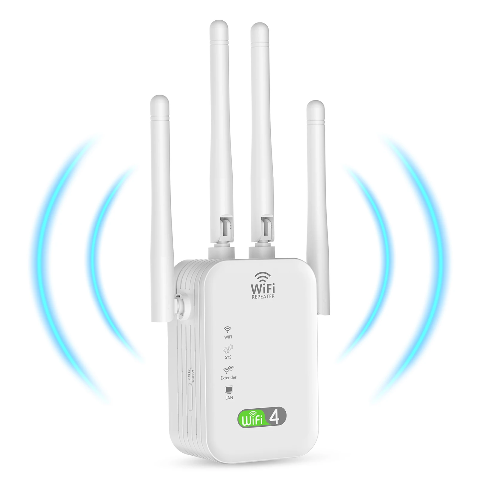 300Mbps WLAN-Repeater 2,4GHz Router Kabelloser Verstärker Große Reichweite Netzwerk-Erweiterung für Zuhause und Büro EU-Stecker Einfache Einrichtung Image