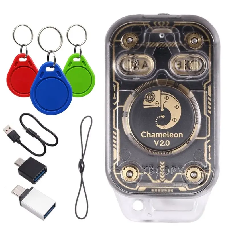 【NEU A09R!】 Chameleon Ultra V2.0 RFID Smart Chip Reader Emulator + 3XUID Schlüsselanhänger NFC-Duplikator 125K 13,56MHz Karten-Decodierfunktion Image